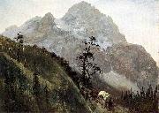 Albert Bierstadt Western_Trail_the_Rockies oil